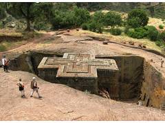 Ethiopie Lalibela, glise monolithyque de Saint-Georges
