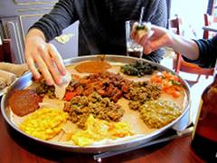 Plat de cuisine &eacutethiopienne